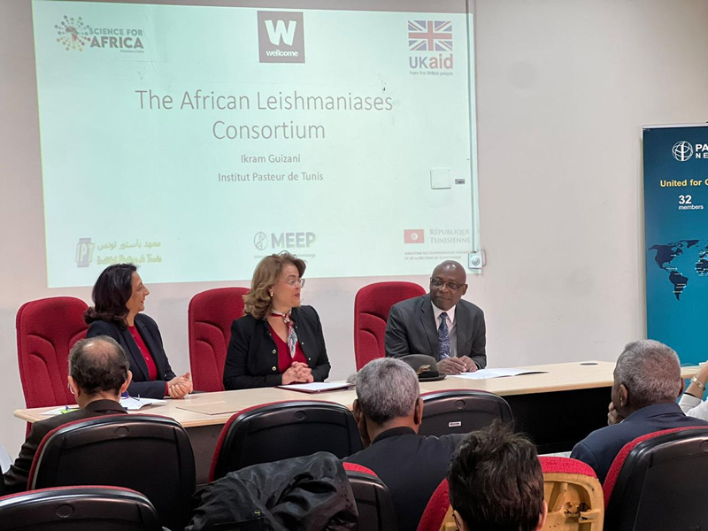 « Allocution de bienvenue de la directrice générale aux partenaires du Consortium Africain sur les Leishmanioses, ALC » - copyright : Unité spécialisée Communication Science et société (UniSS) de l’Institut Pasteur de Tunis