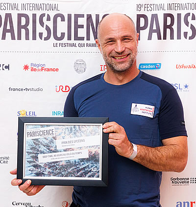 Christian Slot, co-auteur et co-réalisateur du film « Deep Time, 40 jours au-delà du temps » qui a reçu le prix des Lycéens - © Stéphane Félicité